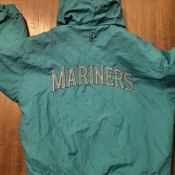 Vintage Seattle Mariners Reversible Jacket Size XL Pro Player Quilted - Picture 5 of 11